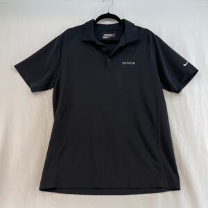 Nike Golf Tour Performance Dri-Fit Golf Shirt Black Toyota Men’s Size Large